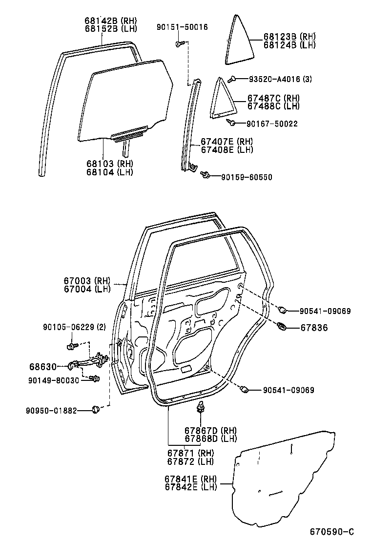  SPRINTER |  REAR DOOR PANEL GLASS