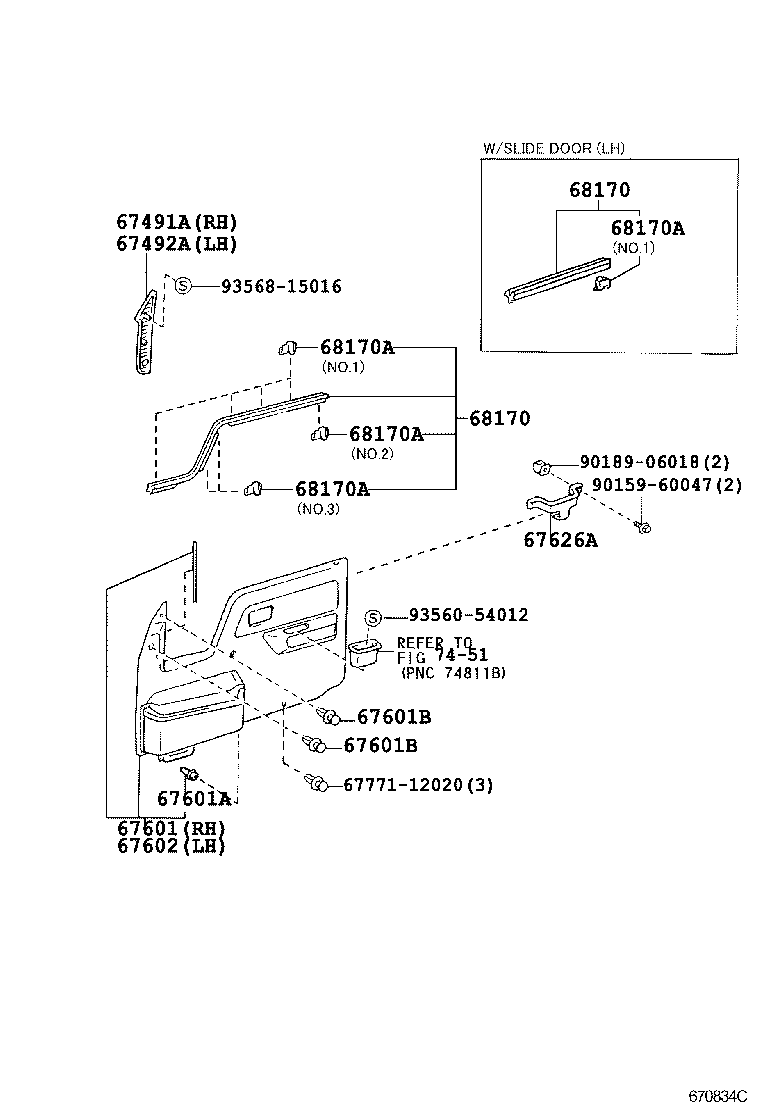  DYNA 200 TOYOACE G25 |  FRONT DOOR PANEL GLASS