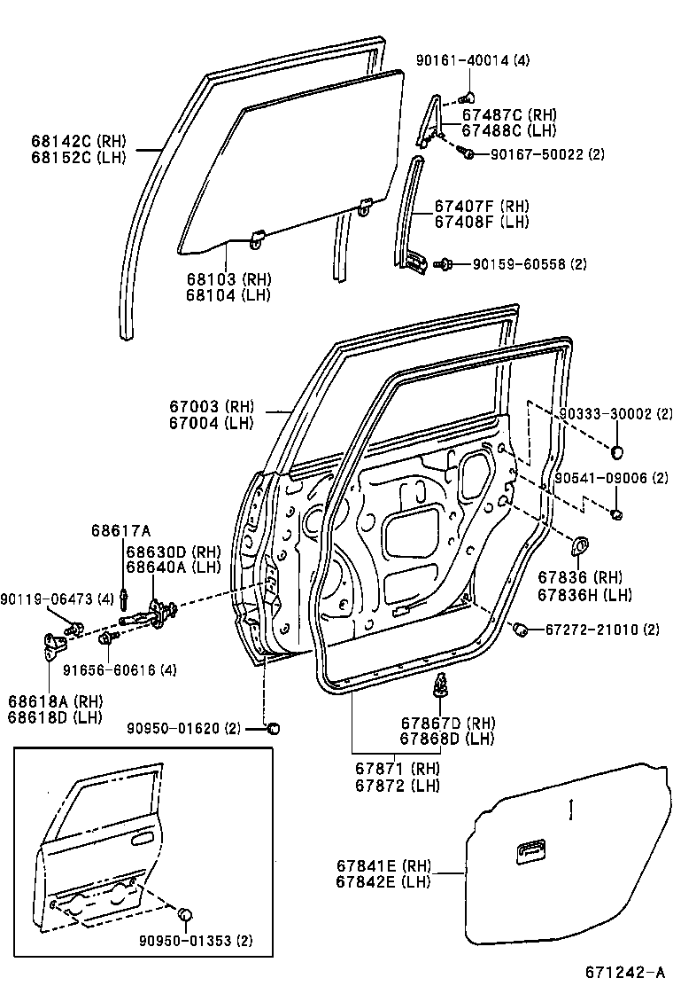  IPSUM |  REAR DOOR PANEL GLASS