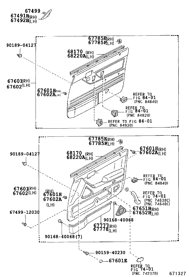  CROWN |  FRONT DOOR PANEL GLASS