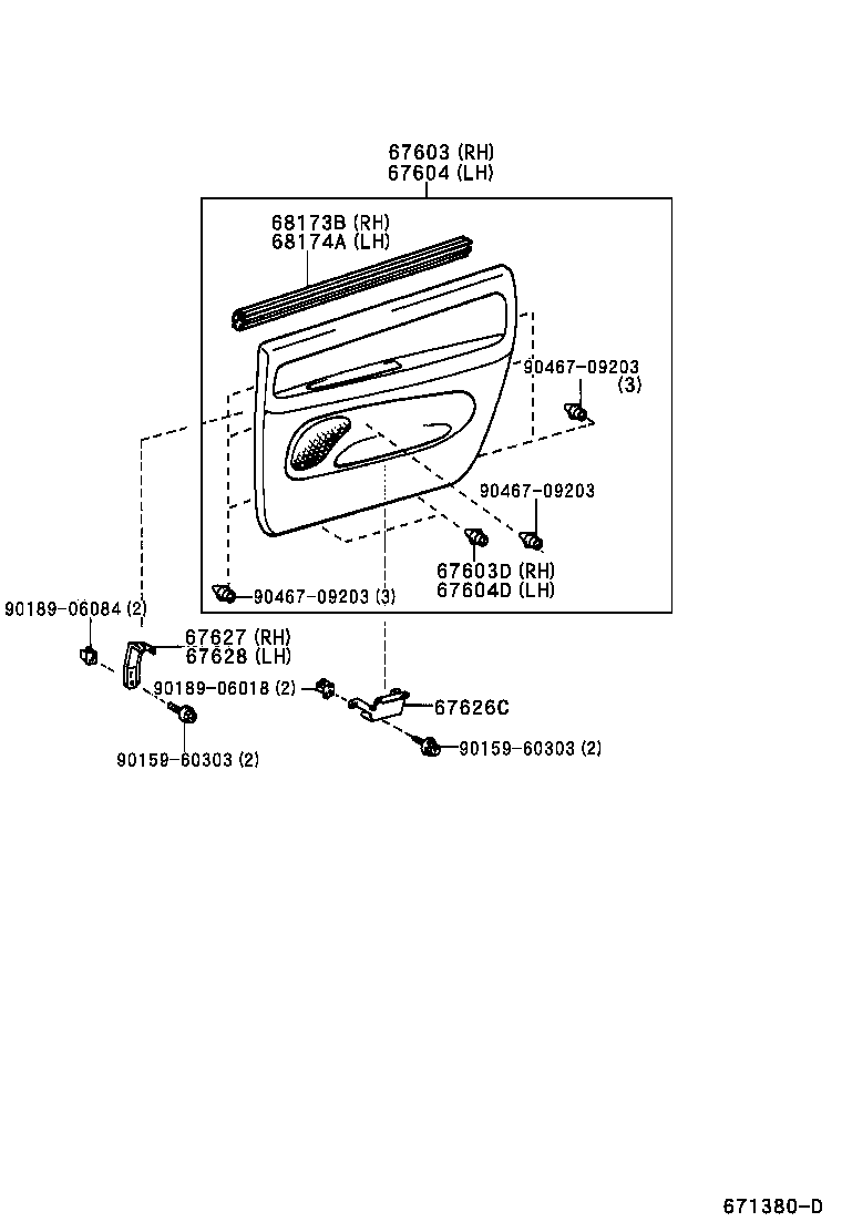  GAIA |  REAR DOOR PANEL GLASS