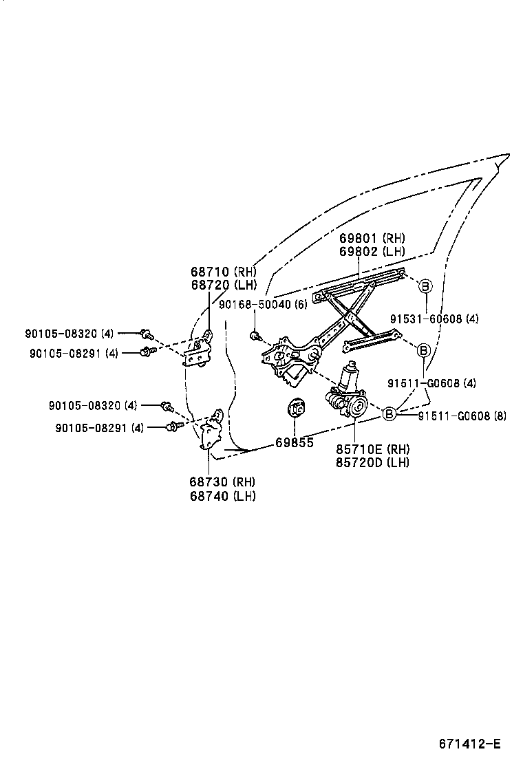  VISTA VISTA ARDEO |  FRONT DOOR WINDOW REGULATOR HINGE