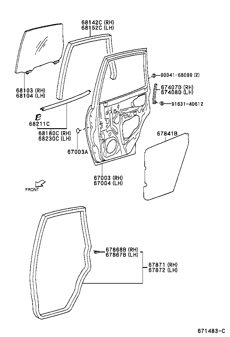  DUET |  REAR DOOR PANEL GLASS