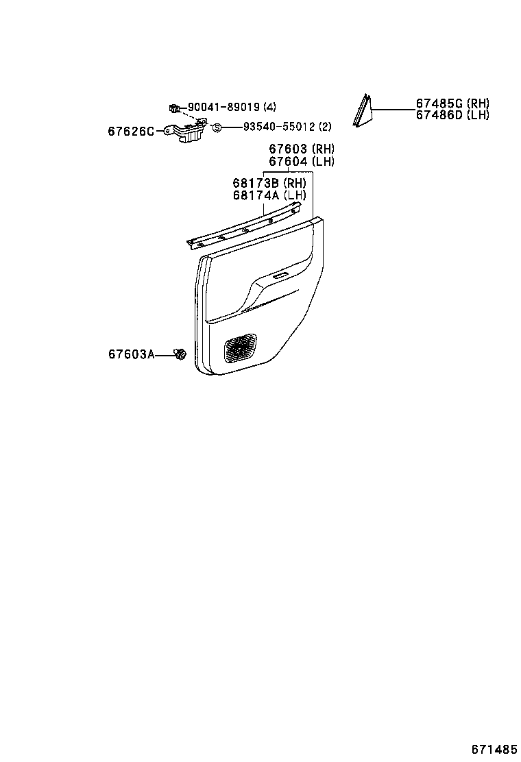  DUET |  REAR DOOR PANEL GLASS