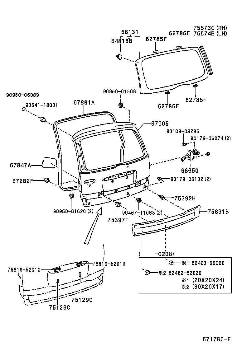  FUN CARGO |  BACK DOOR PANEL GLASS