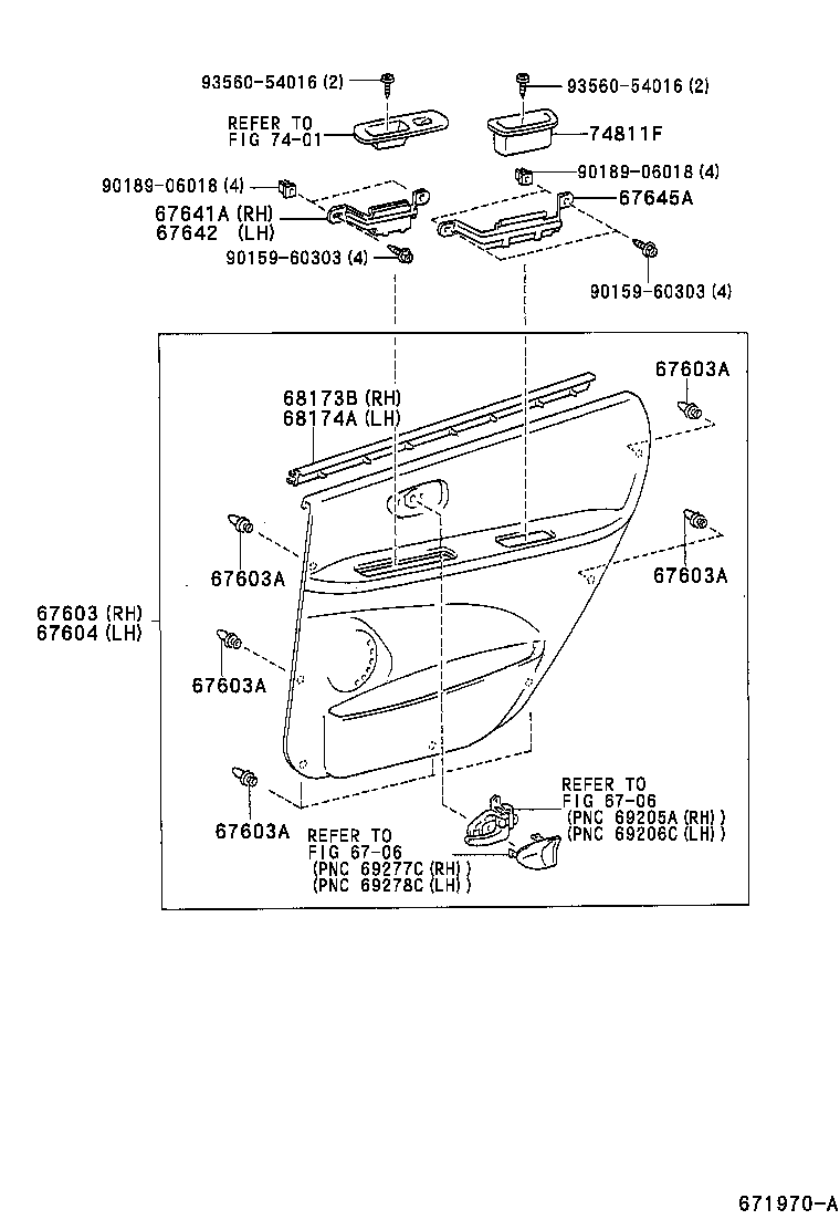  OPA |  REAR DOOR PANEL GLASS