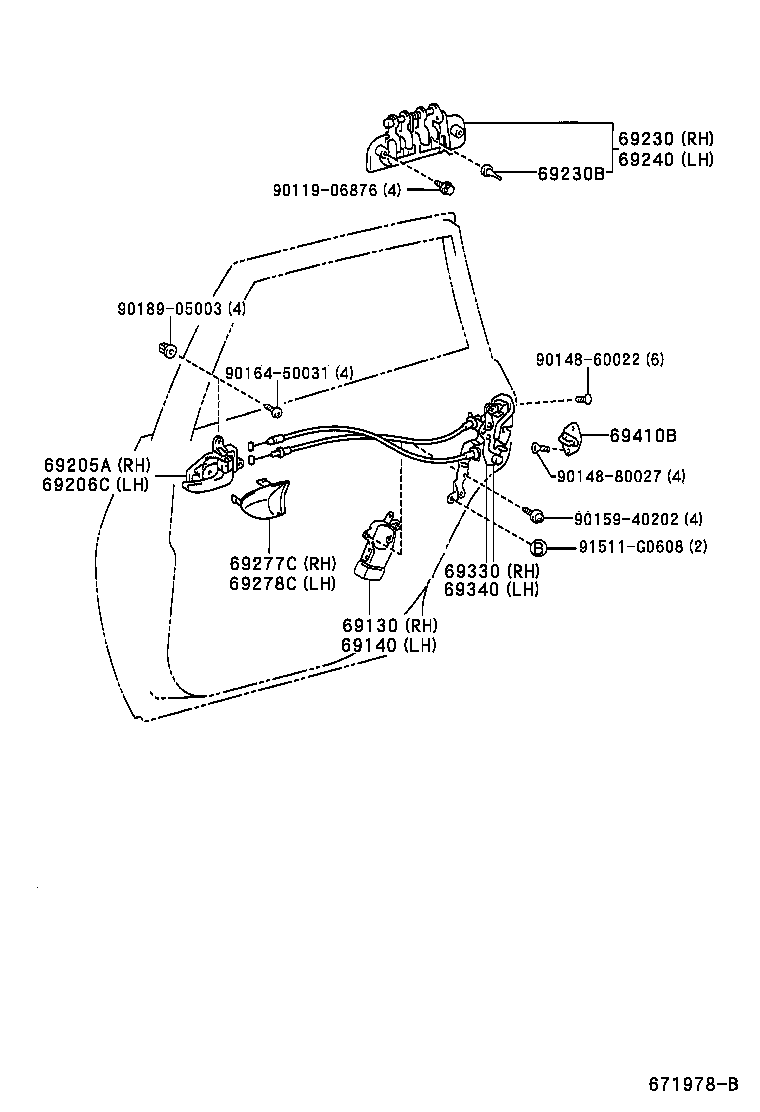  OPA |  REAR DOOR LOCK HANDLE