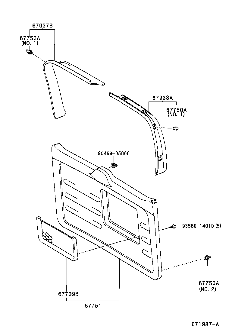 RAV4 J L |  BACK DOOR PANEL GLASS