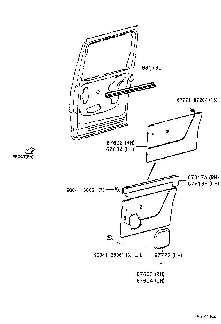  SPARKY |  REAR DOOR PANEL GLASS