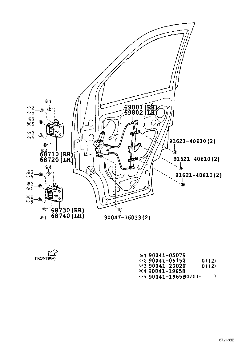  SPARKY |  FRONT DOOR WINDOW REGULATOR HINGE