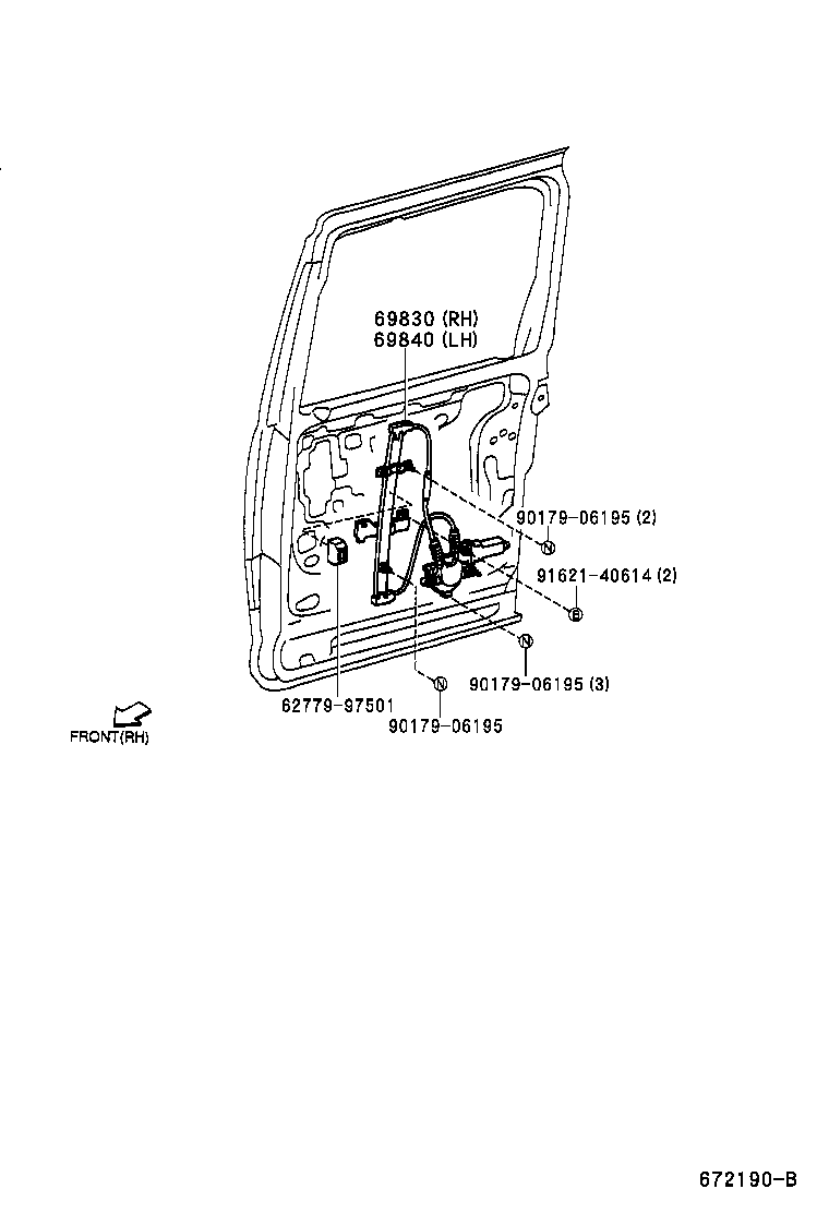  SPARKY |  REAR DOOR WINDOW REGULATOR HINGE