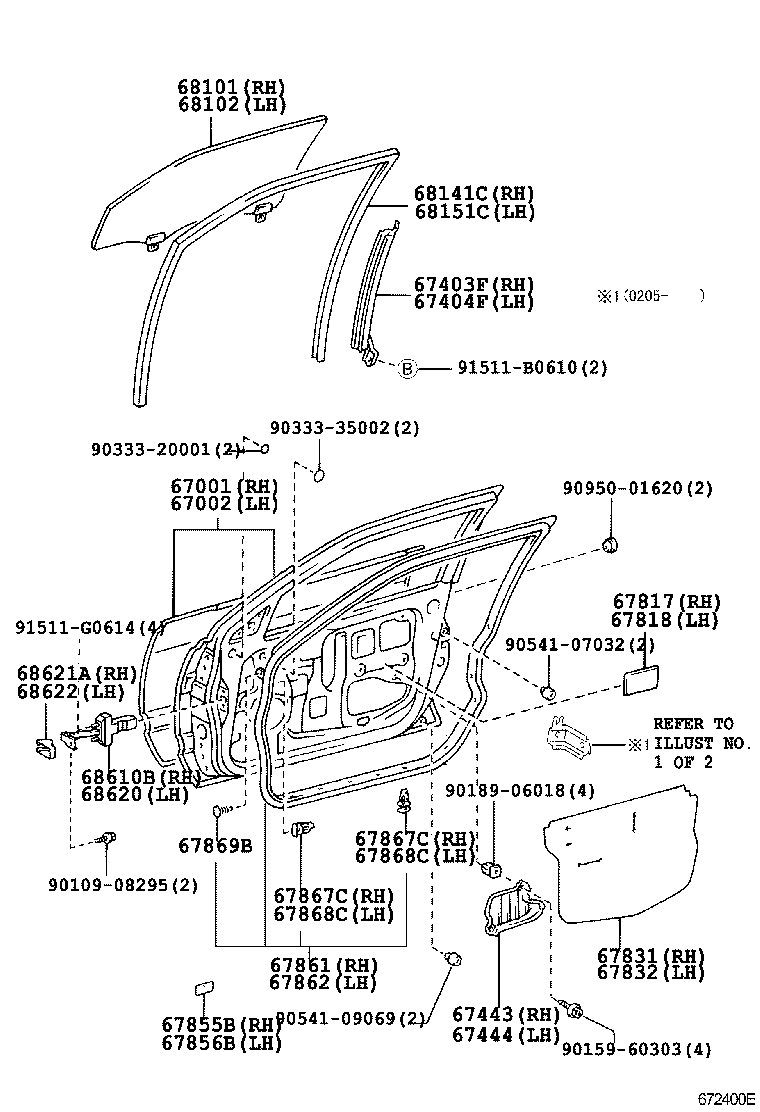  ALTEZZA ALTEZZA GITA |  FRONT DOOR PANEL GLASS