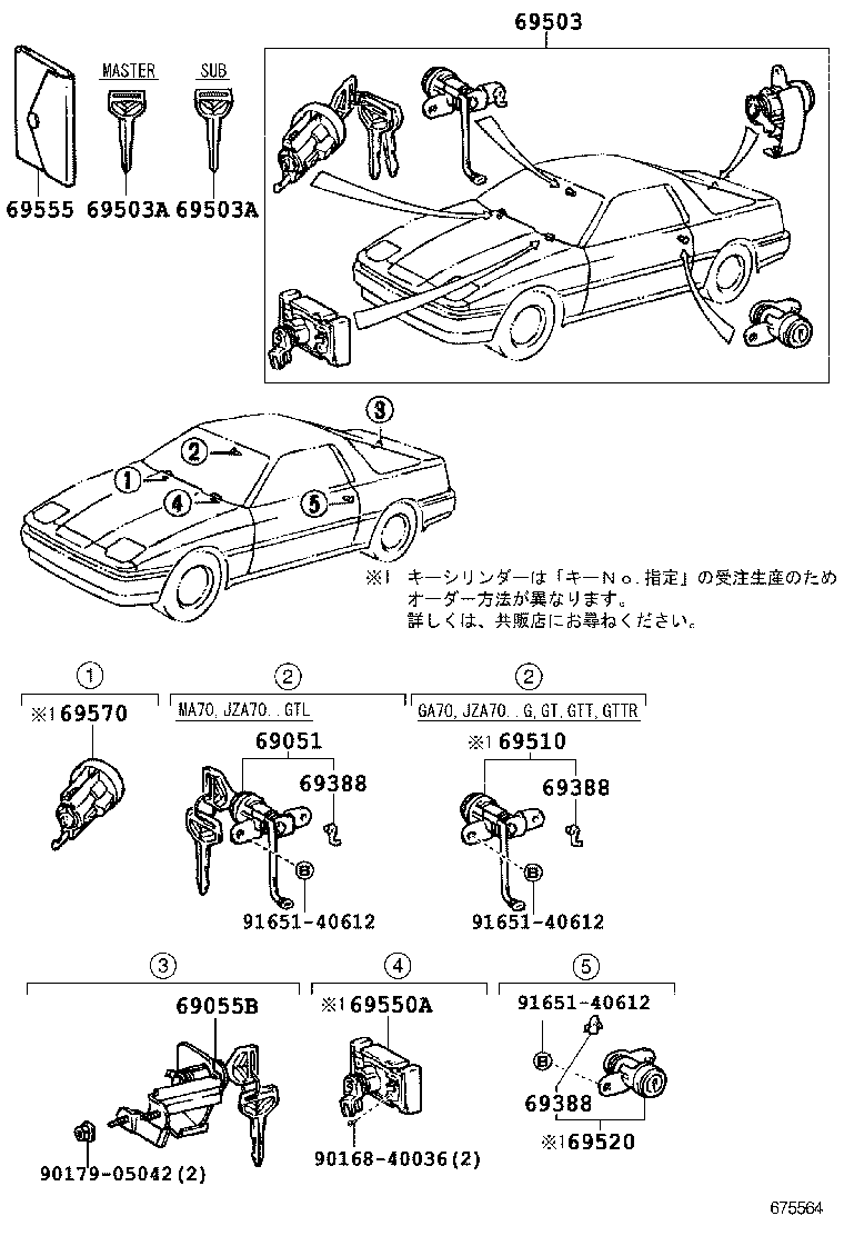  SUPRA |  LOCK CYLINDER SET