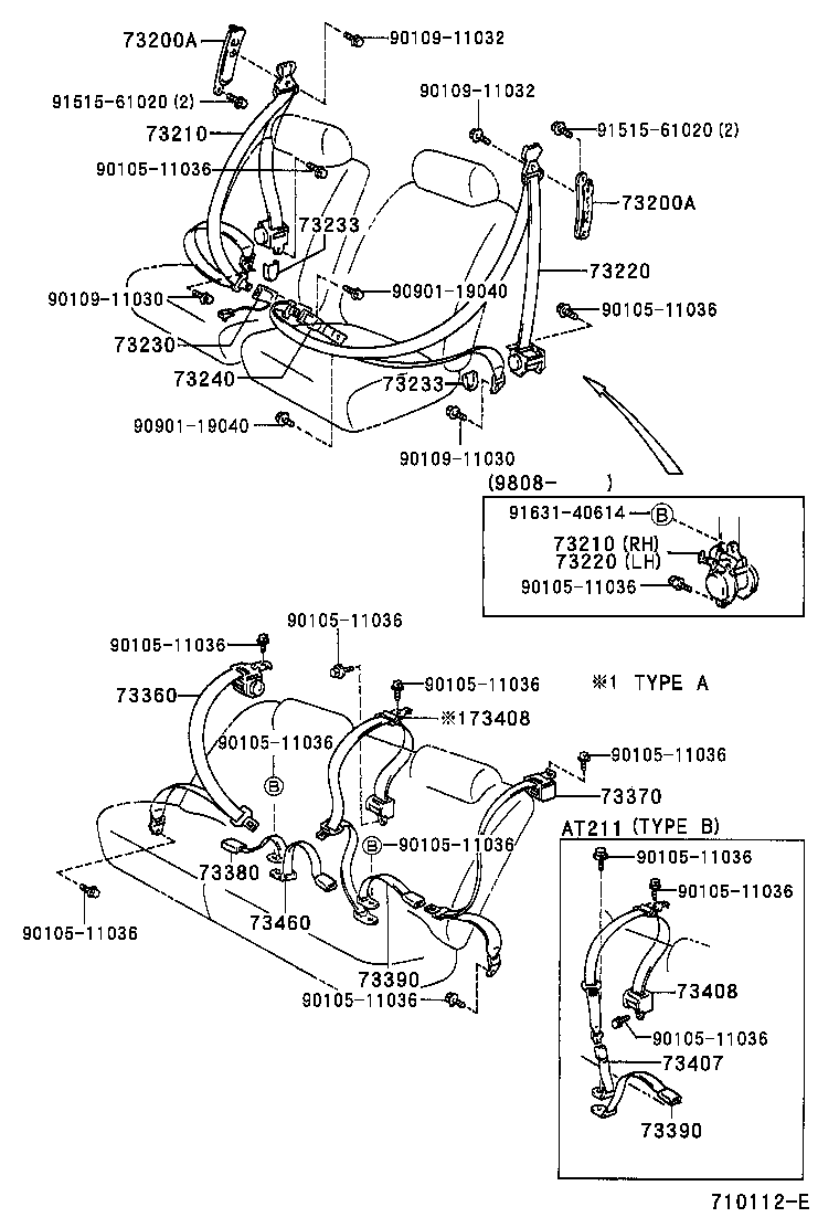  CARINA FF |  SEAT BELT CHILD RESTRAINT SEAT