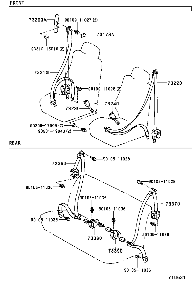  SPRINTER CARIB |  SEAT BELT CHILD RESTRAINT SEAT