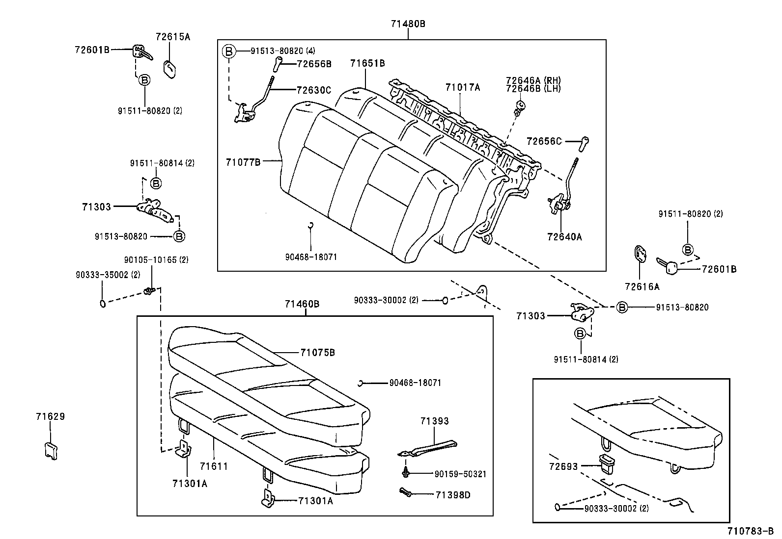  STARLET |  REAR SEAT SEAT TRACK