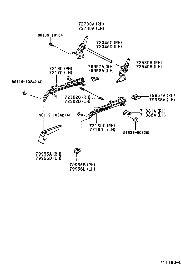  NADIA |  REAR SEAT SEAT TRACK