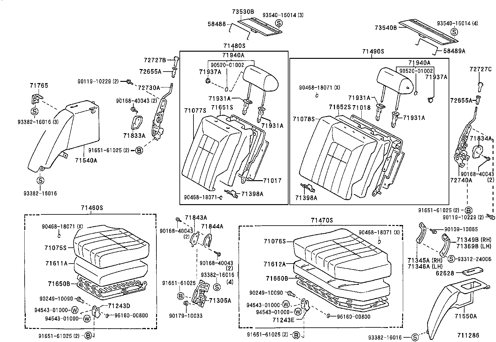  CROWN |  REAR SEAT SEAT TRACK