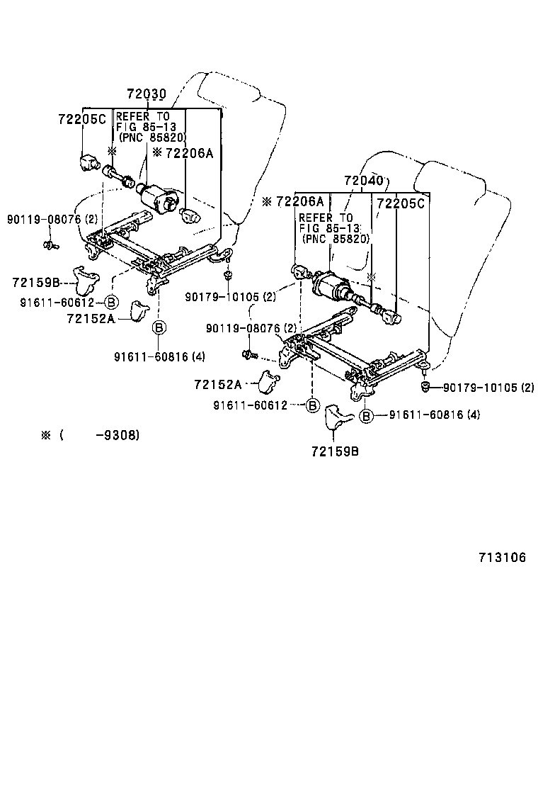  CROWN |  REAR SEAT SEAT TRACK