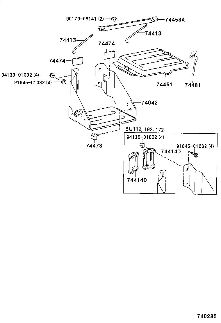  DYNA 200 TOYOACE G25 |  BATTERY CARRIER