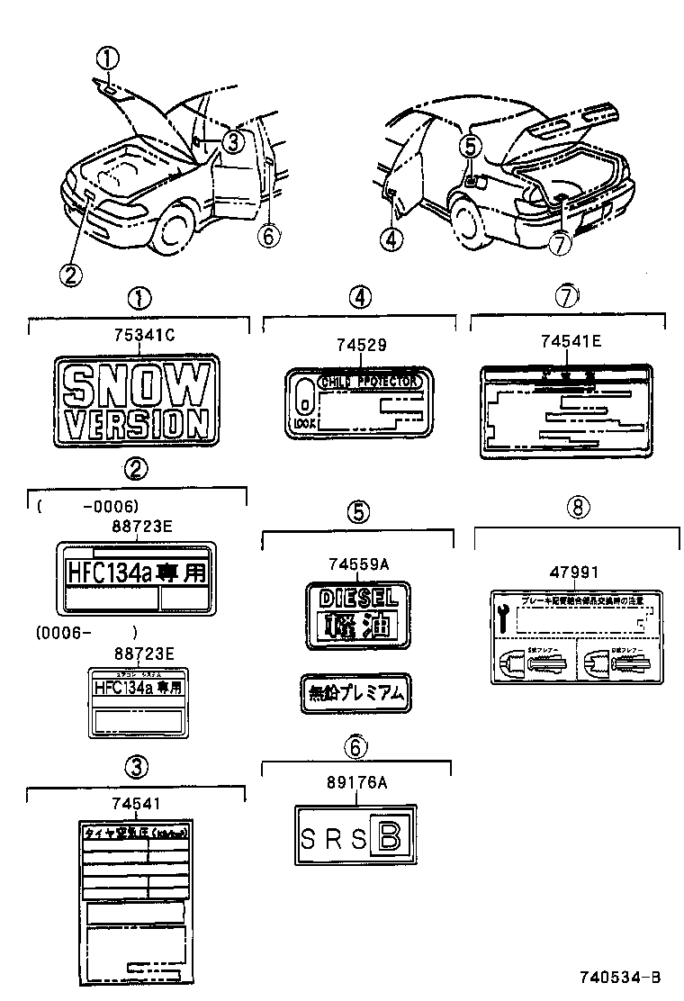  MARK 2 |  CAUTION PLATE EXTERIOR INTERIOR