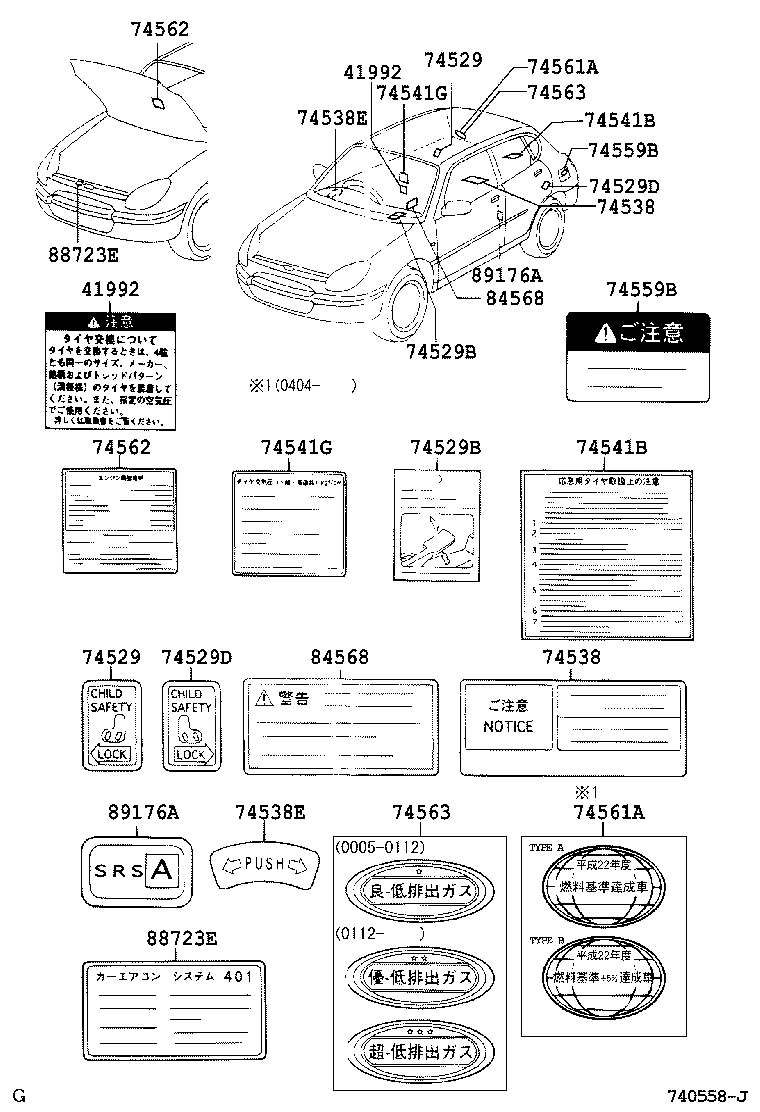  DUET |  CAUTION PLATE EXTERIOR INTERIOR