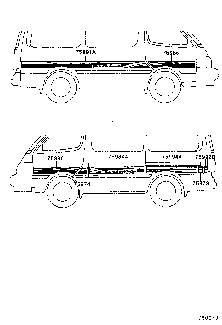  HIACE REGIUSACE |  BODY STRIPE