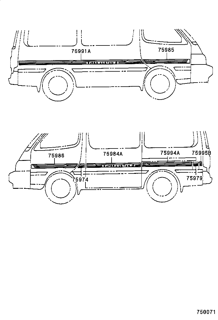  HIACE REGIUSACE |  BODY STRIPE