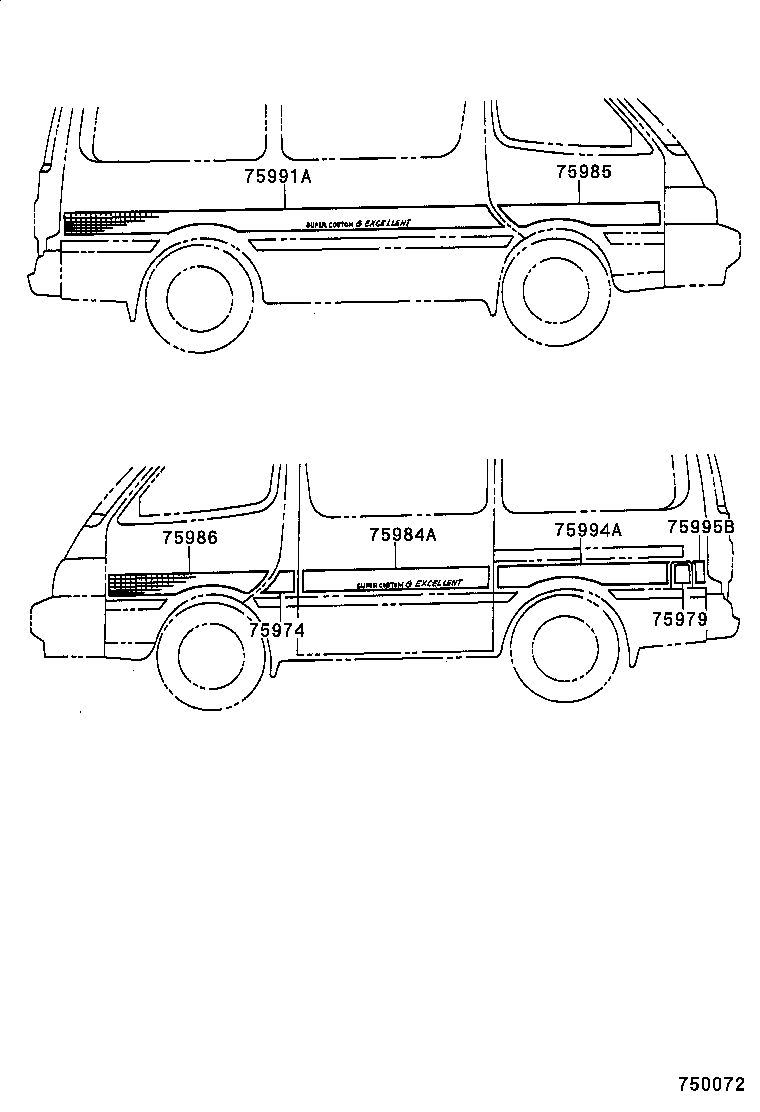  HIACE REGIUSACE |  BODY STRIPE
