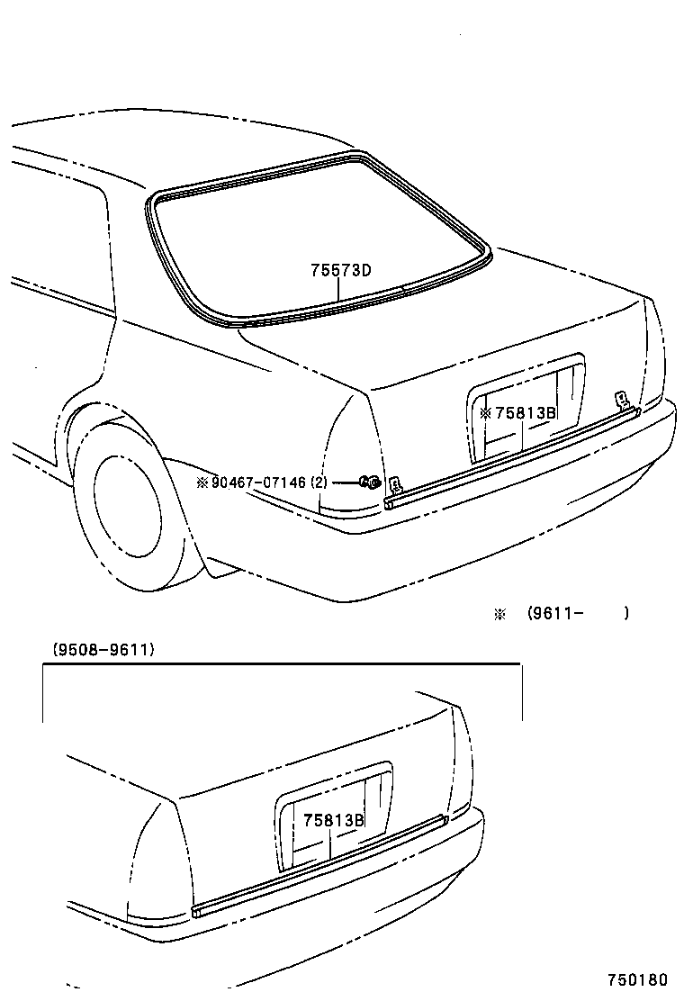  CROWN CROWN MAJESTA |  REAR MOULDING
