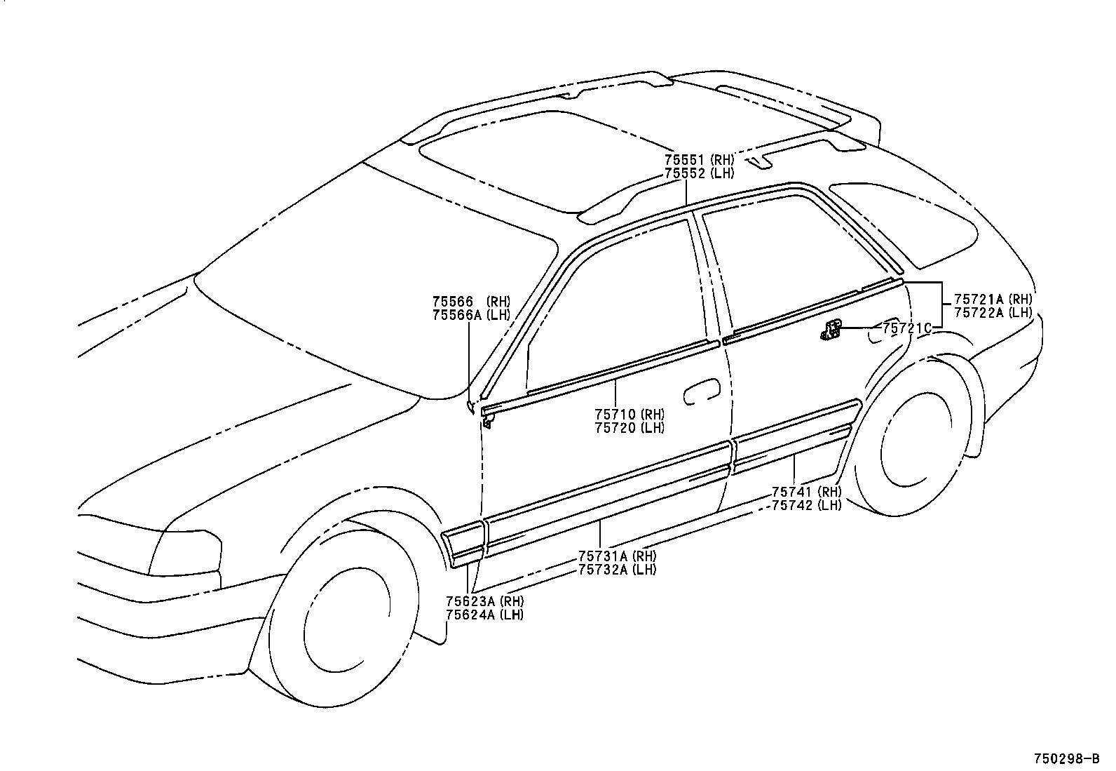 SPRINTER CARIB |  SIDE MOULDING