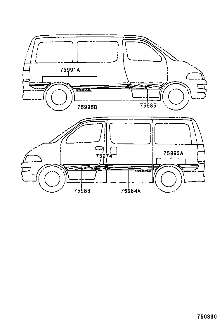  REGIUS TOURING HIACE |  BODY STRIPE