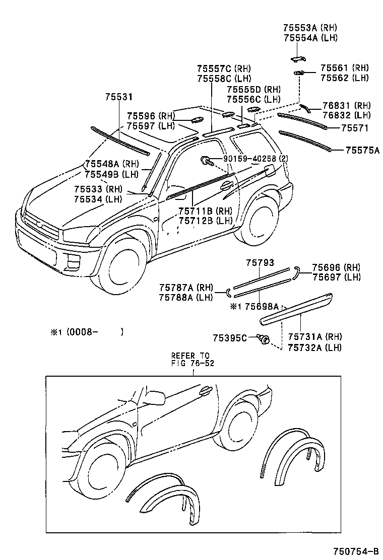  RAV4 J L |  MOULDING