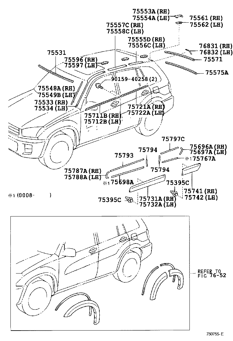  RAV4 J L |  MOULDING