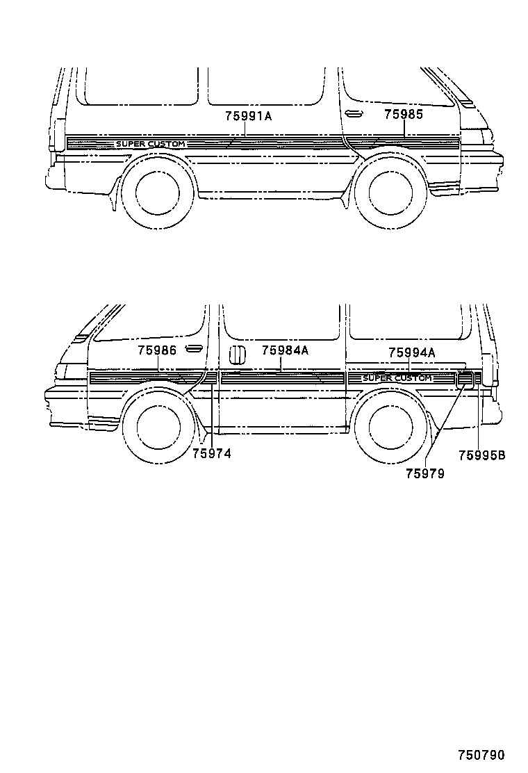  HIACE REGIUSACE |  BODY STRIPE