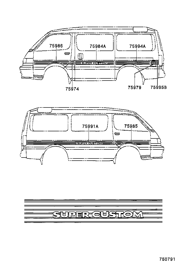  HIACE REGIUSACE |  BODY STRIPE