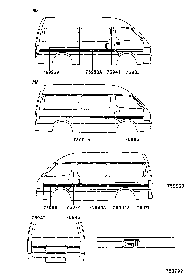  HIACE REGIUSACE |  BODY STRIPE