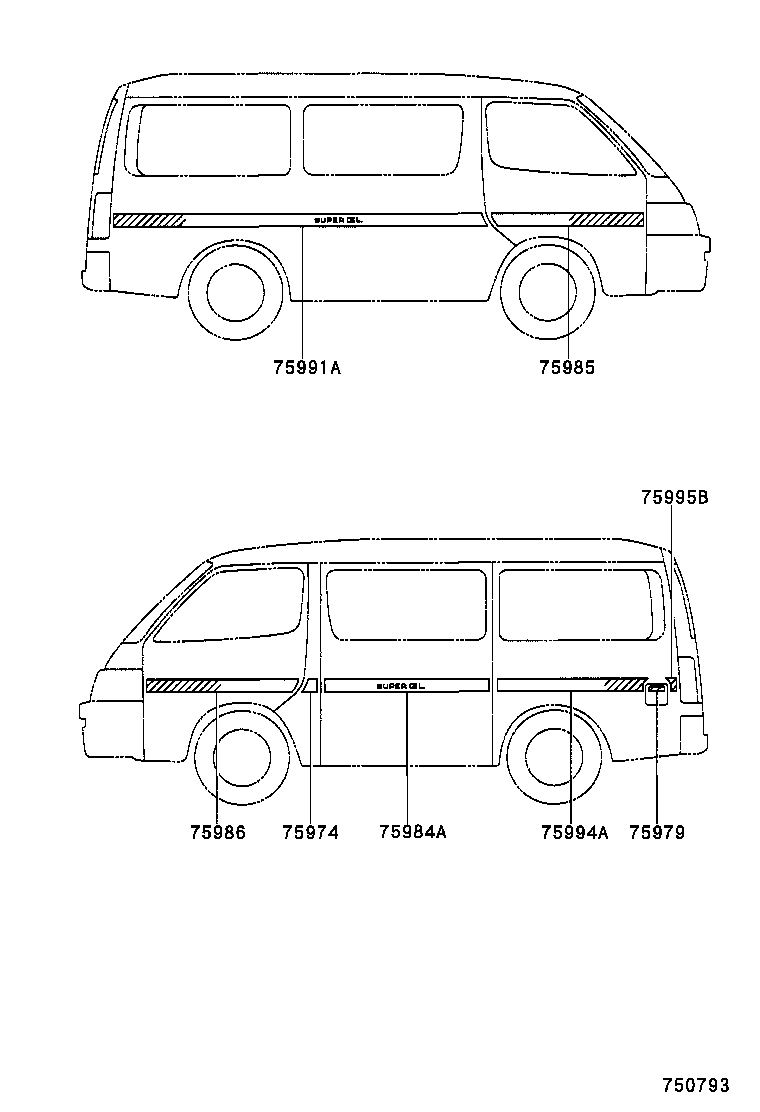  HIACE REGIUSACE |  BODY STRIPE
