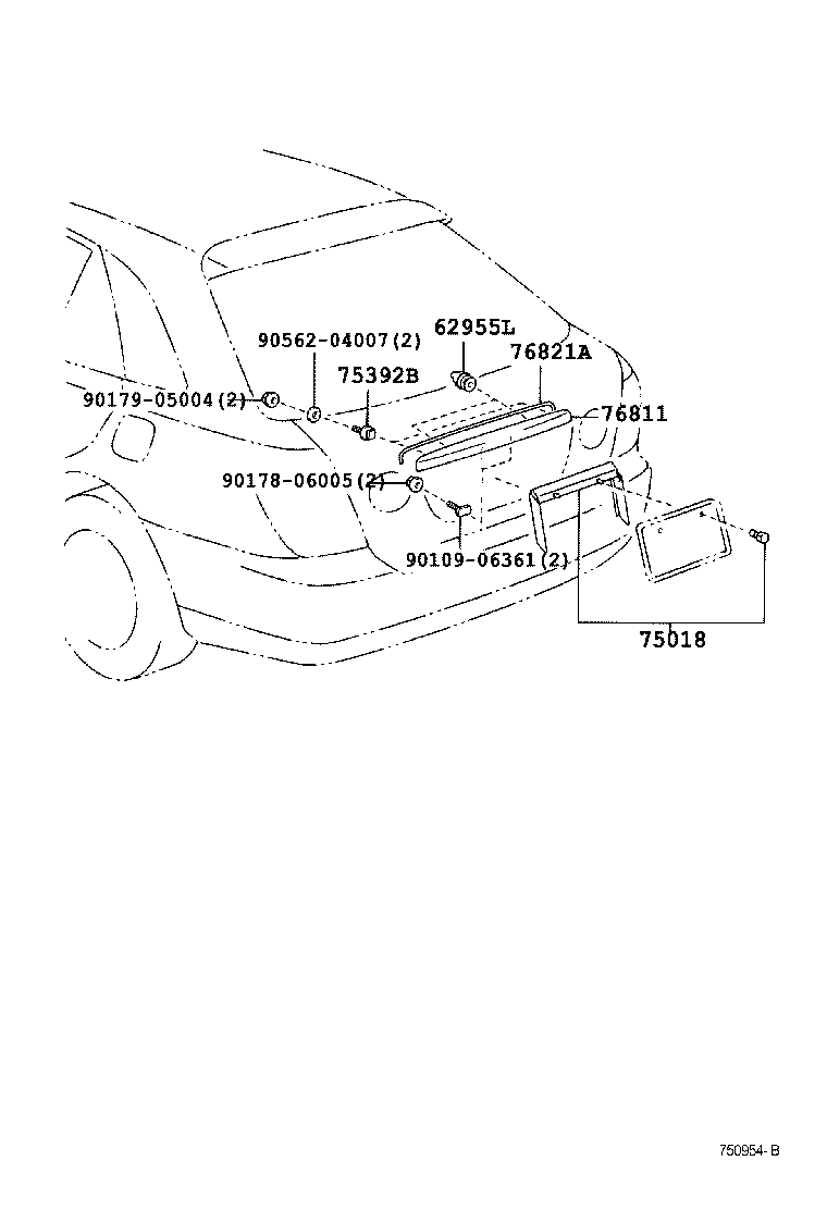  ALTEZZA ALTEZZA GITA |  REAR MOULDING