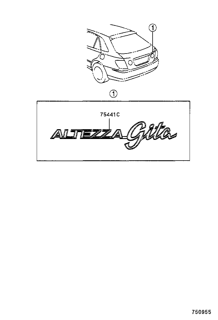  ALTEZZA ALTEZZA GITA |  EMBLEM NAME PLATE EXTERIOR INTERIOR