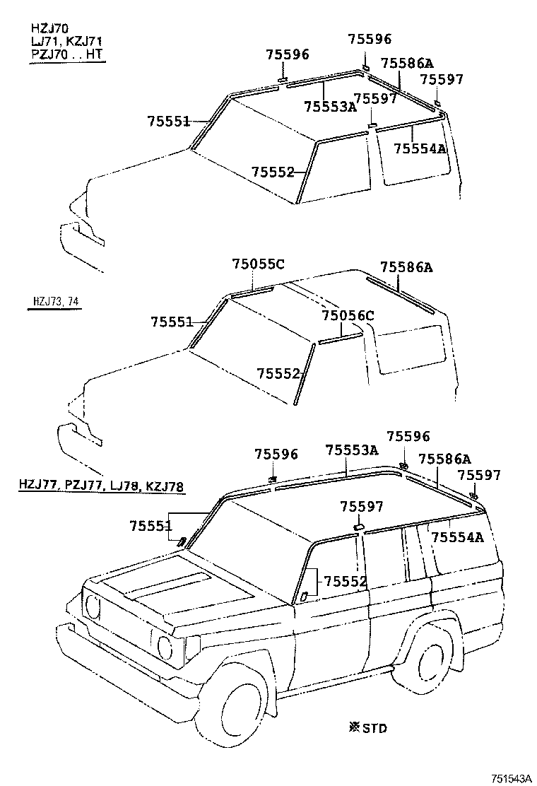  LAND CRUISER S T H T |  MOULDING