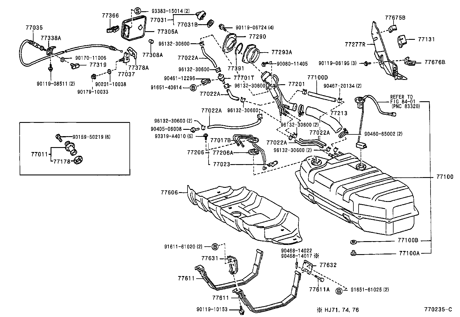  LAND CRUISER S T H T |  FUEL TANK TUBE
