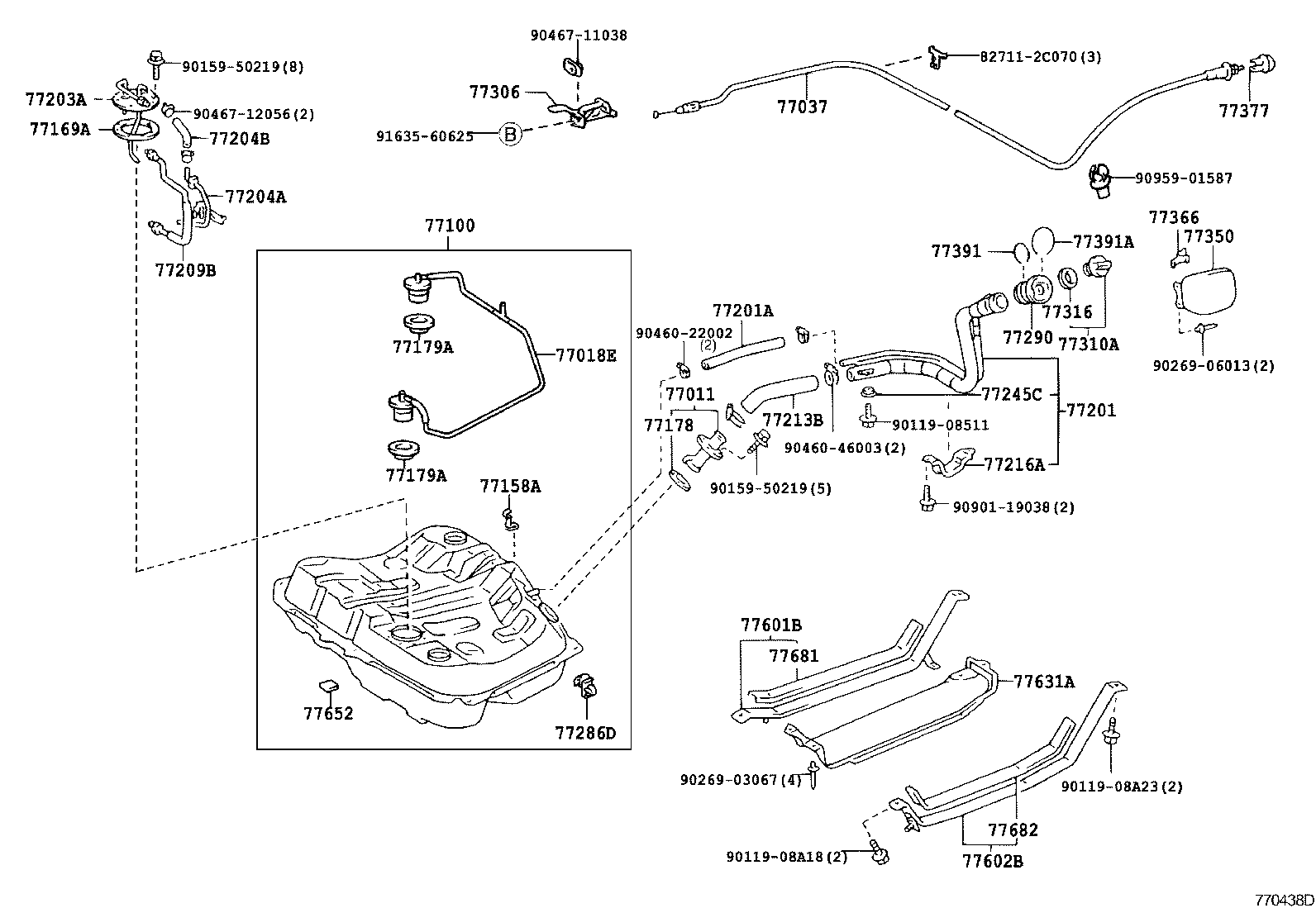  CALDINA |  FUEL TANK TUBE