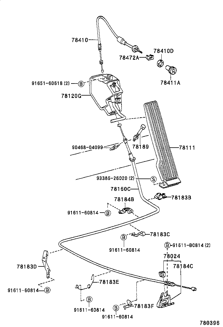  DYNA 200 TOYOACE G25 |  ACCELERATOR LINK