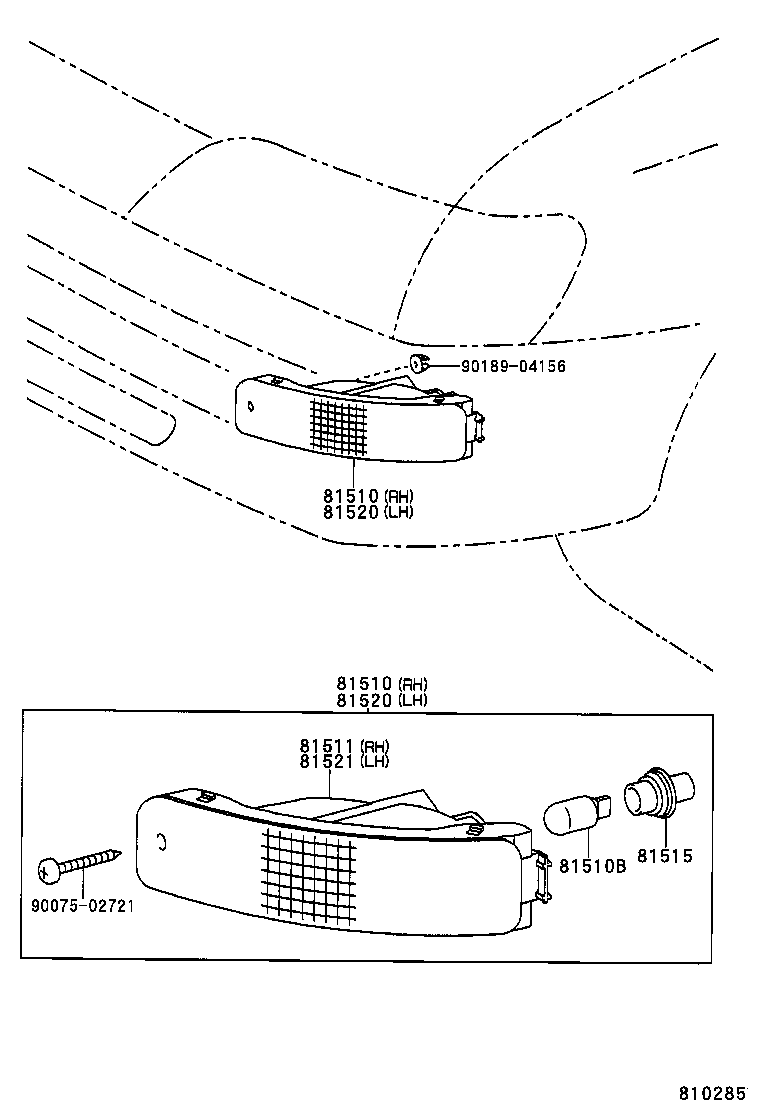  LVN CRE TRN MRN |  FRONT TURN SIGNAL LAMP