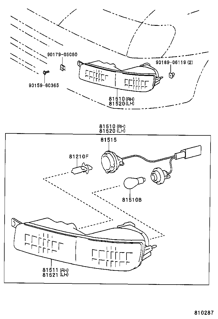  LVN CRE TRN MRN |  FRONT TURN SIGNAL LAMP