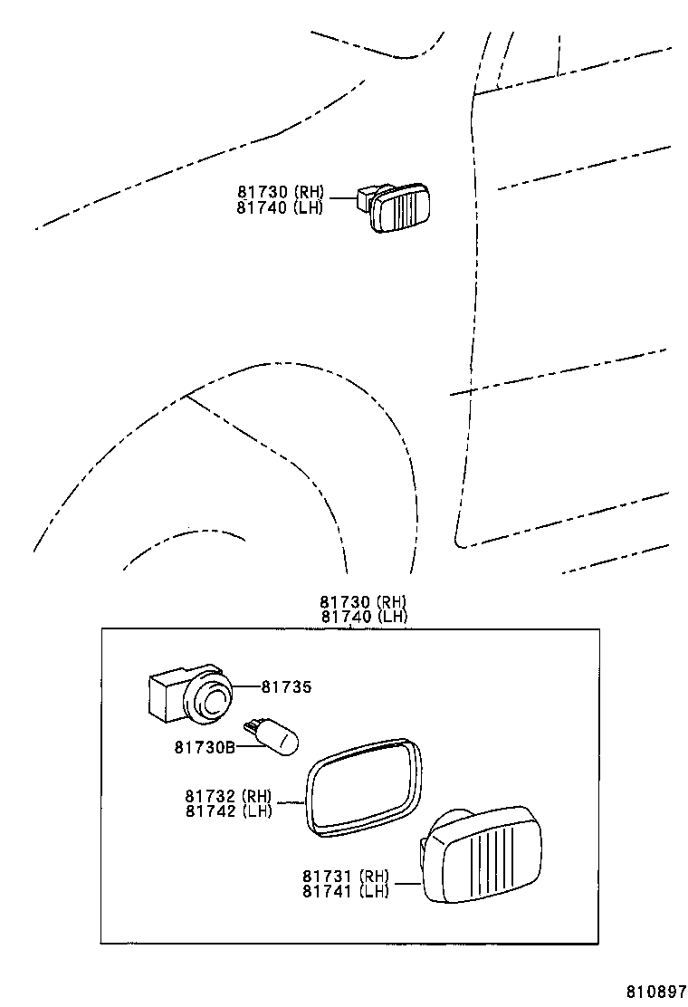  SPRINTER CARIB |  SIDE TURN SIGNAL LAMP OUTER MIRROR LAMP