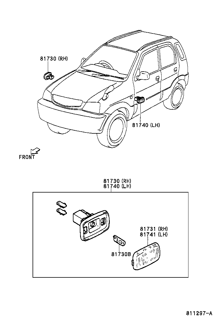  CAMI |  SIDE TURN SIGNAL LAMP OUTER MIRROR LAMP