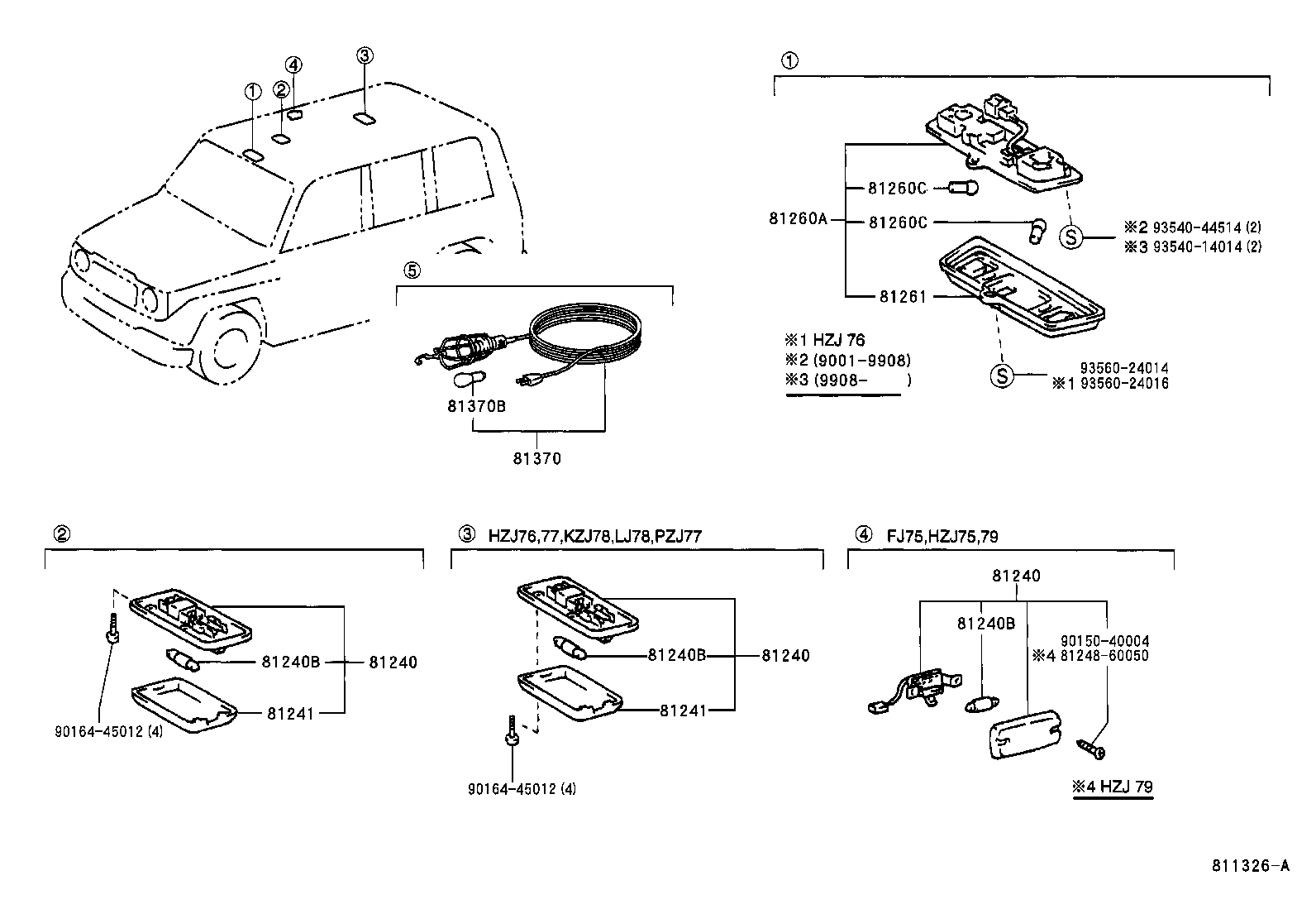  LAND CRUISER S T H T |  INTERIOR LAMP