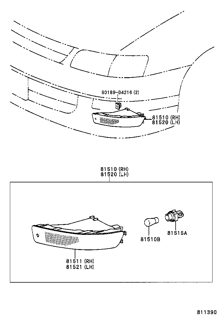 CALDINA | FRONT TURN SIGNAL LAMP
